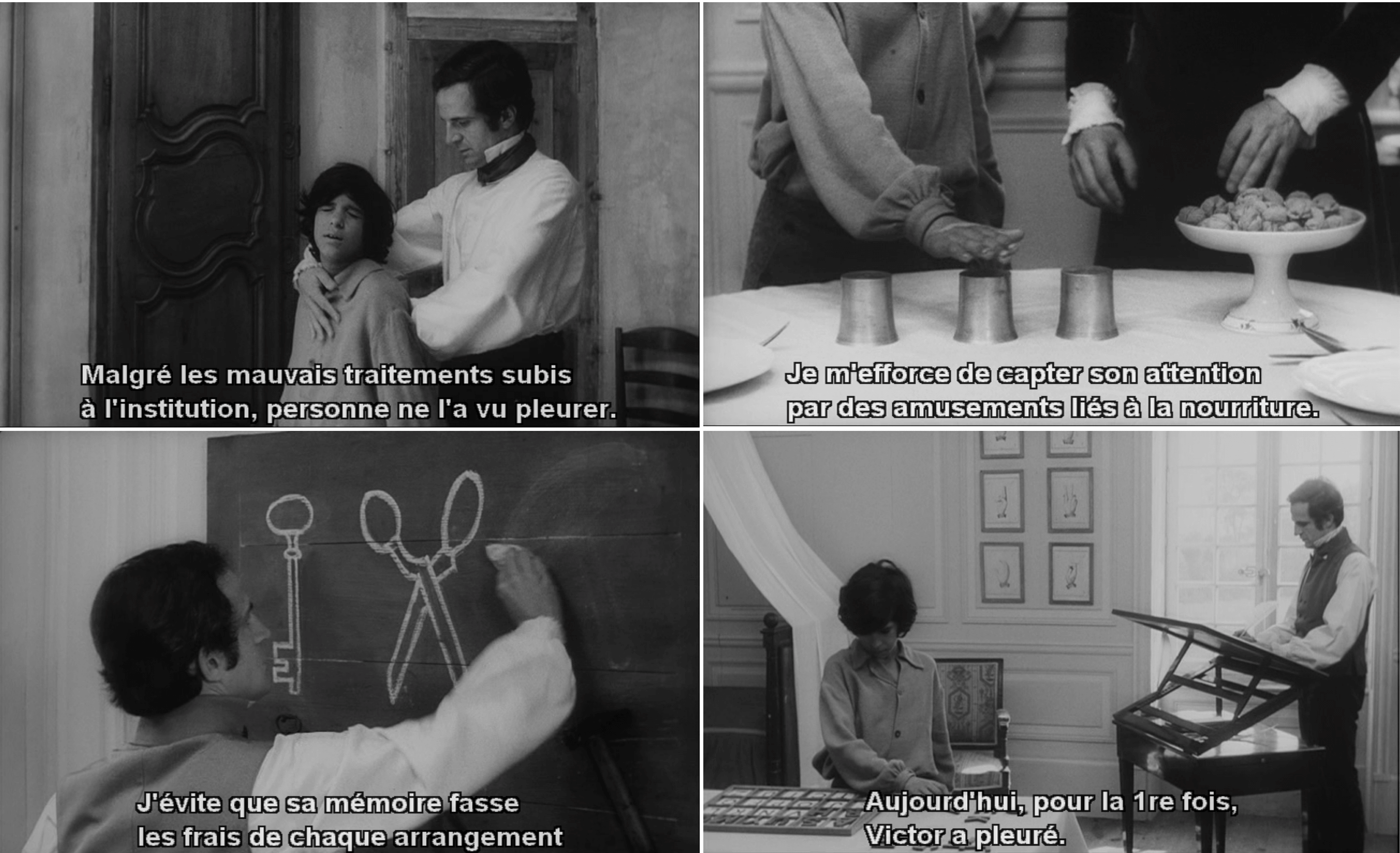 L'Enfant sauvage (1970) de François Truffaut, édité en vidéo par MGM / United Artists.
