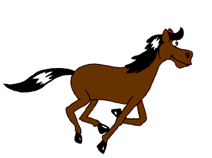 Rotoscopie d'un cheval en mouvement, à partir de la chronophotographie de Muybridge, auteur inconnu